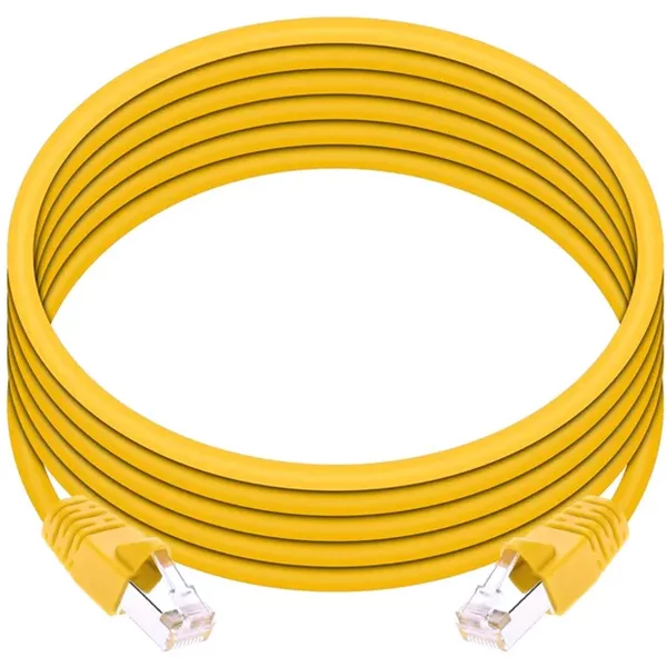 Monoprice 24366 | Cat6A Ethernet Patch Cable Snagless RJ45 550MHz STP Pure Bare Copper Wire 10G 26AWG 10ft Yellow