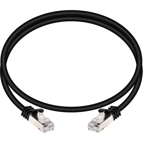 Monoprice 31321 | Cat7 Ethernet Patch Cable Double Shielded S/FTP Snagless RJ45 600MHz 10G 26AWG 3ft Black