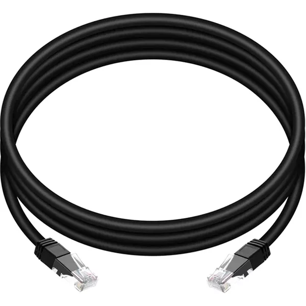 Monoprice 36210 | Cat6 Outdoor Rated Ethernet Patch Cable Molded RJ45 Connectors Stranded 550MHz UTP Pure Bare Copper Wire 24AWG 7ft Black