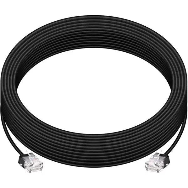 Monoprice 39078 | Cat6 Ethernet Patch Cable Micro SlimRun Stranded 550MHz UTP Pure Bare Copper 32AWG 50ft Black