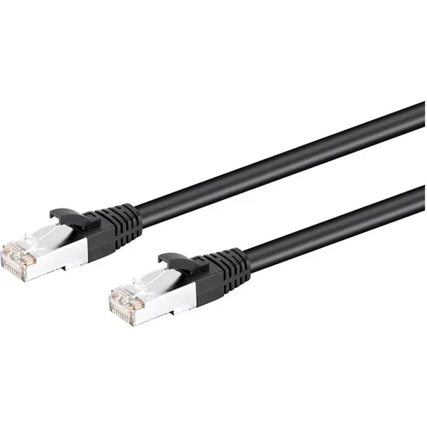 Monoprice 41036 | Cat6 Poe Ethernet Patch Cable 600V Shielded RJ45 Solid 550Mhz Stp (U/Ftp) 24AWG 10Ft Black-image