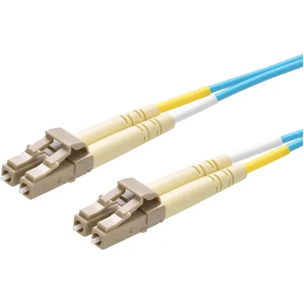 Monoprice 45878 | Mm OM4 Fiber Optic Cable LC-LC Ul 2Mm 50/125 Ofnr Duplex Aqua 0.5M-image