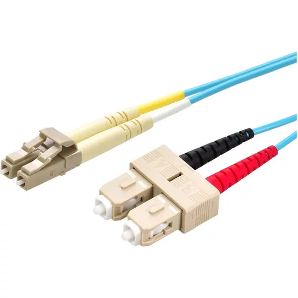 Monoprice 45898 | Mm OM4 Fiber Optic Cable LC-SC Ul 2Mm 50/125 Ofnr Duplex Aqua 40M-image