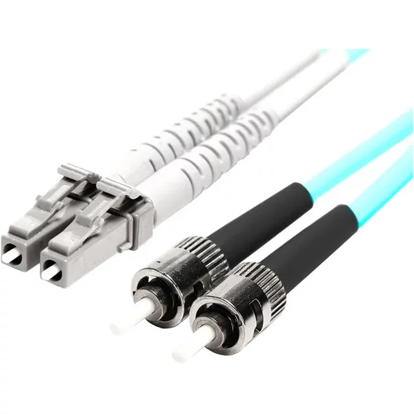 Monoprice 45909 | Mm OM4 Fiber Optic Cable LC-ST Ul 2Mm 50/125 Ofnr Duplex Aqua 20M-image