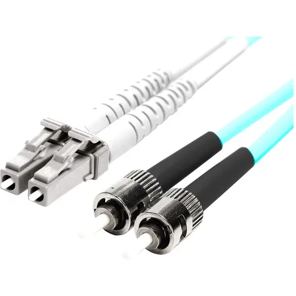Monoprice 45983 | Mm OM3 Fiber Optic Cable LC-ST Ul 2Mm 50/125 Ofnr Duplex Aqua 7M-image