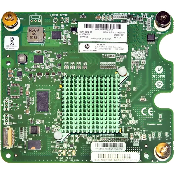 Hp 610607-001 | Dual-Ports 10Gb/S 10Gbase-Kx4 10 Gigabit Ethernet Pci Express 2.0 X8 Mezzanine Flex-10 Network Adapter-image