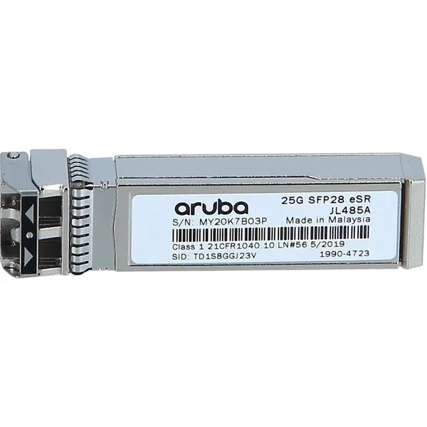 Hp JL485A | Aruba 25Gb/S 25Gbase-Esr Multi-Mode 850Nm 400M Fibre Lc Connector SFP28 Transceiver Module-image