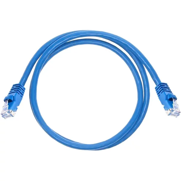 Monoprice 2122 | Cat5e Ethernet Patch Cable Snagless RJ45 Stranded 350MHz UTP Pure Bare Copper Wire 24AWG 3ft Blue