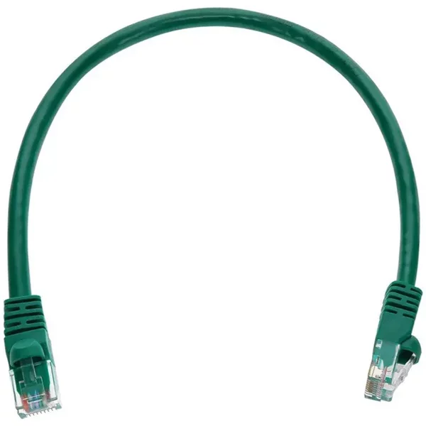 Monoprice 2289 | Cat6 Ethernet Patch Cable Snagless RJ45 Stranded 550MHz UTP Pure Bare Copper Wire 24AWG 1ft Green