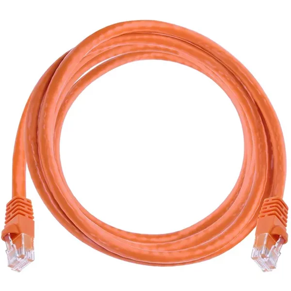 Monoprice 3414 | Cat6 Ethernet Patch Cable Snagless RJ45 Stranded 550MHz UTP Pure Bare Copper Wire 24AWG 7ft Orange