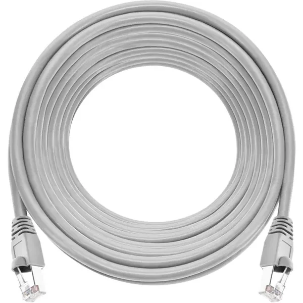 Monoprice 6990 | Cat5e Ethernet Patch Cable Snagless RJ45 Stranded 350MHz STP Pure Bare Copper Wire 24AWG 50ft Gray