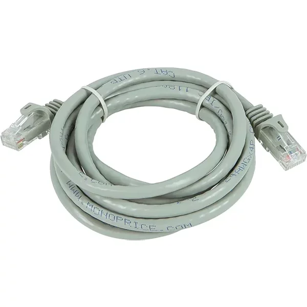 Monoprice 9798 | Cat6 Ethernet Patch Cable Flexboot Snagless RJ45 Stranded 550Mhz Utp Pure Bare Copper 24AWG 7Ft Gray-image