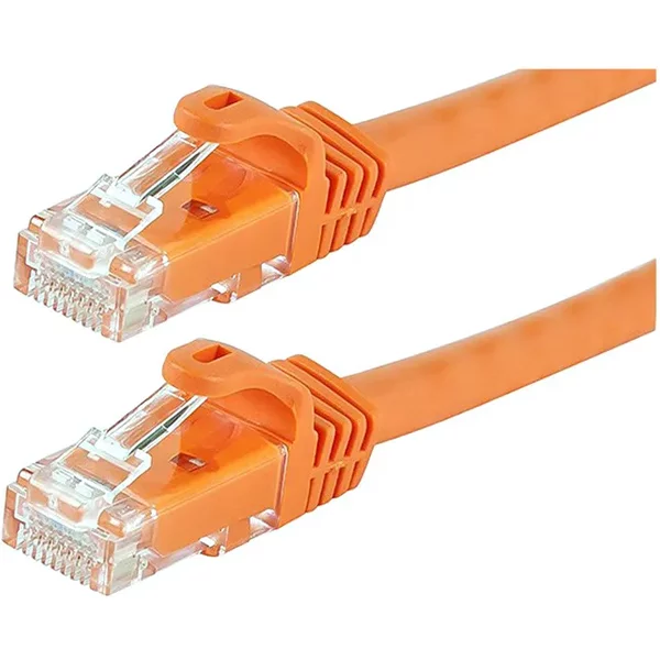 Monoprice 9861 | Cat6 Ethernet Patch Cable Flexboot Snagless RJ45 Stranded 550Mhz Utp Pure Bare Copper 24AWG 3Ft Orange-image