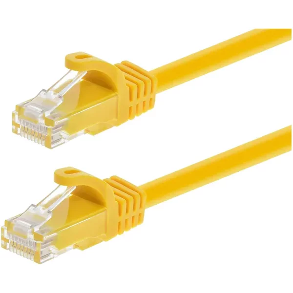 Monoprice 9868 | Cat6 Ethernet Patch Cable Flexboot Snagless RJ45 Stranded 550Mhz Utp Pure Bare Copper 24AWG 5Ft Yellow-image
