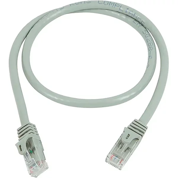 Monoprice 11273 | Cat6 Ethernet Patch Cable FLEXboot Snagless RJ45 Stranded 550MHz UTP Pure Bare Copper 24AWG 1ft Gray