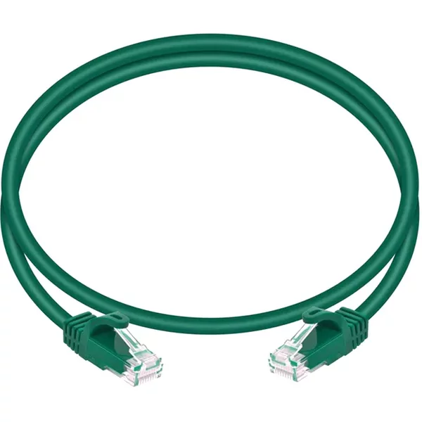 Monoprice 11330 | Cat5e Ethernet Patch Cable FLEXboot Snagless RJ45 Stranded 350MHz UTP Pure Bare Copper 24AWG 3ft Green
