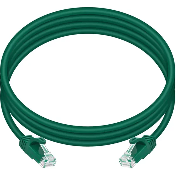 Monoprice 11384 | Cat5e Ethernet Patch Cable FLEXboot Snagless RJ45 Stranded 350MHz UTP Pure Bare Copper 24AWG 7ft Green