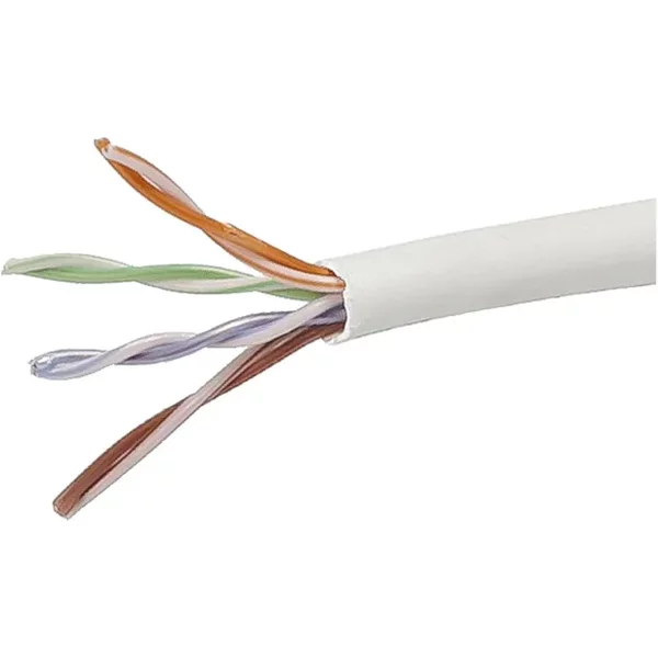 Monoprice 11437 | Cat5E Cmp Ethernet Cable Ul Taa Utp Solid 24AWG 350Mhz Pure Bare Copper 1000Ft White-image