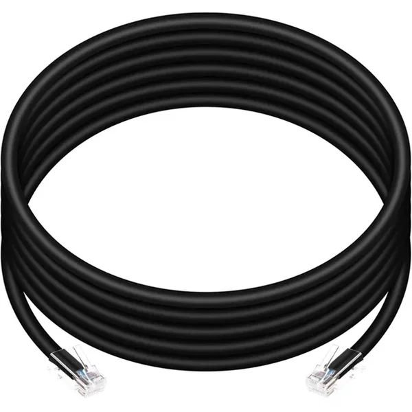 Monoprice 13406 | Cat6 Ethernet Patch Cable Zeroboot RJ45 Stranded 550Mhz Utp Pure Bare Copper 24AWG 10Ft Black-image