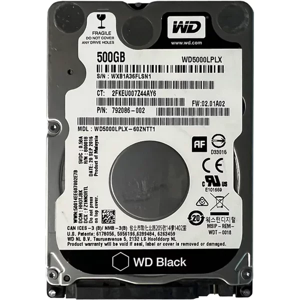 HP 792086-002 | 500GB 7200RPM Sata 6Gb/S NHP 16MB Cache 2.5-Inch Hard Drive-image