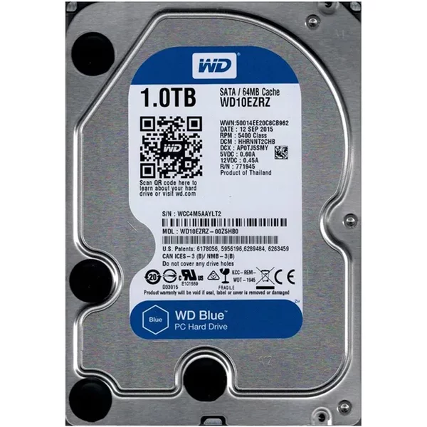Western Digital WD10EZRZ | Blue 1TB 3.5-Inch 6Gb/S Sata 5400RPM 64MB Cache Desktop Hard Drive-image