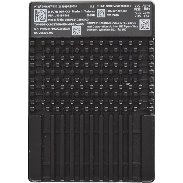 Intel SSDPE21D280GAD | Optane 900P Series 280GB 3D Xpoint Pci Express 3.0 X4 Nvme U.2 2.5-Inch Solid State Drive-image