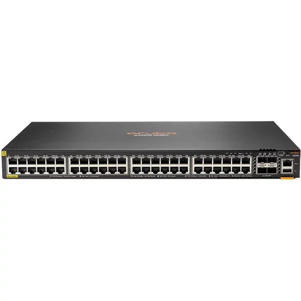 HP JL667A | Aruba CX 6300F Series 48 x 1000Base-T RJ-45 and 4 x 50GbE SFP56 Ports Layer 3 Managed Stackable Gigabit Ethernet Network Switch