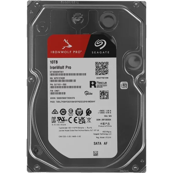 Seagate ST10000NT001 | Ironwolf Pro Air 10TB 3.5-Inch 6Gb/S Sata 7200RPM 256MB Cache 512E NAS Server Hard Drive-image