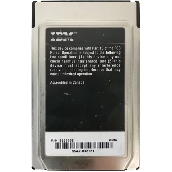 Ibm 92G9352-NOCBLE | 16Mbps 16/4 Pcmcia Token Ring Credit Card Adapter-image