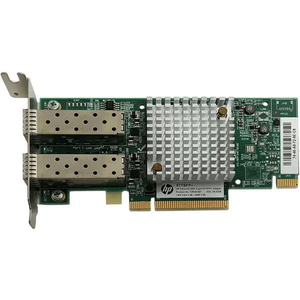 Hp 571SFP | 2-Ports 10Gb/S Sfp+ Pci-Express 2.0 X8 Low-Profile Network Adapter For Proliant DL360P / DL380P Gen8-image
