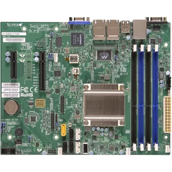 Supermicro A1SRM2758FB | A1SRM-2758F Socket Fcbga 1283 System On Chipset Intel Atom C2758 Processors Support DDR3 4X Dimm 2X SATA3 6.0Gb/S Matx Moth-image