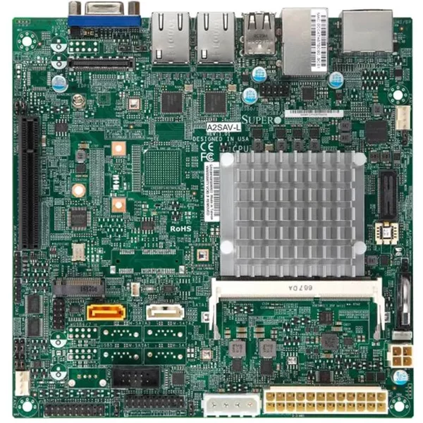 Supermicro MBD-A2SAV-2C-L | A2SAV-2C-L Socket FCBGA-1296 System On Chip Chipset Mini-Itx System Board (Motherboard) Supports Atom E3930 DDR3 1X Dimm-image