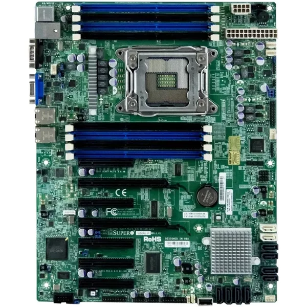 Supermicro MBD-X9SRL | Socket LGA2011 Intel C602 Chipset Atx System Board (Motherboard) Supports Xeon E5-2600/E5-1600 V2 Series DDR3 8X Dimm-image