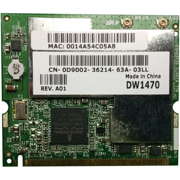 Dell DW1470 | 802.11A/B/G Mini Pci Wifi Card-image