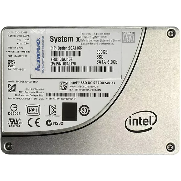 Lenovo 00AJ166 | 800GB Multi-Level Cell Sata 6Gb/S Hot Swappable 2.5-Inch Solid State Drive-image