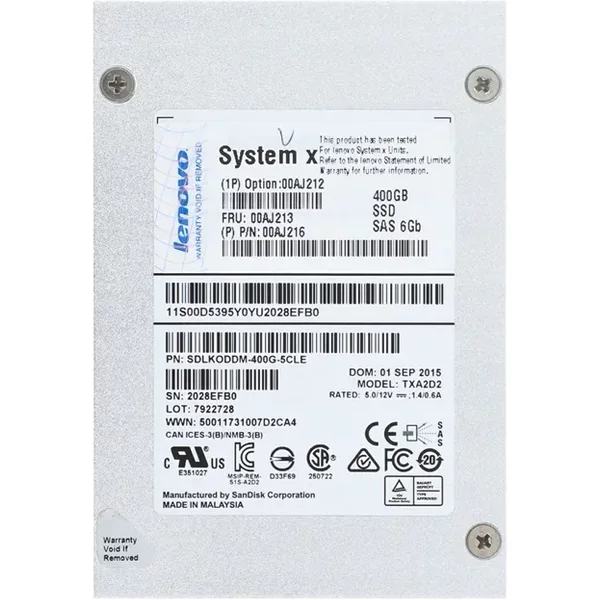 Ibm 00AJ216 | 400GB Sas 6Gb/S 2.5-Inch Solid State Drive-image
