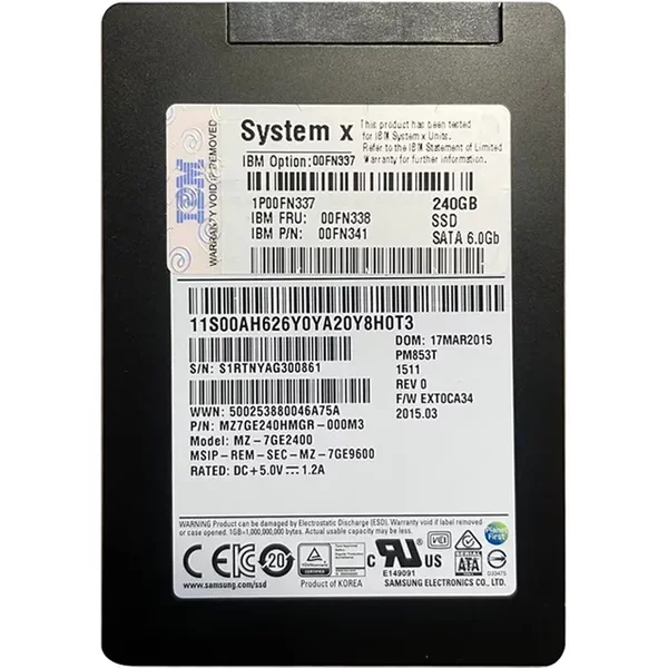 Lenovo 00FN338 | 240GB Multi-Level Cell Sata 6Gb/S Hot-Swappable 2.5-Inch Solid State Drive-image