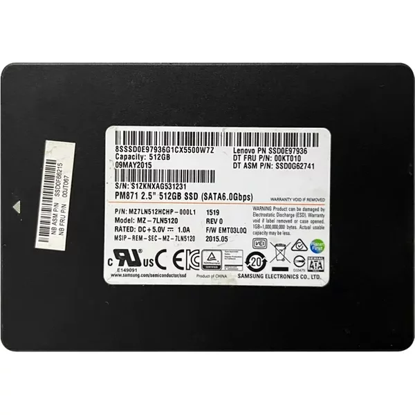 Lenovo 00JT067 | 512GB Triple-Level Cell Sata 6Gb/S 2.5-Inch Solid State Drive-image