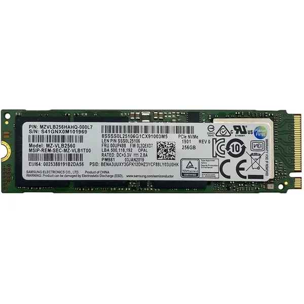 Lenovo 00UP488 | 256GB Tlc Pci Express 3.0 X4 Nvme M.2 2280 Internal Solid State Drive-image