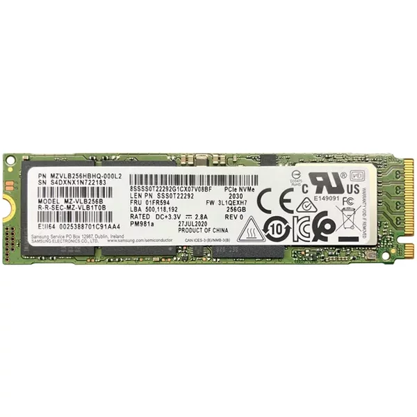 Lenovo 01FR594 | 256GB Triple-Level Cell Pci Express Nvme 3.0 X4 M.2 2280 Solid State Drive-image