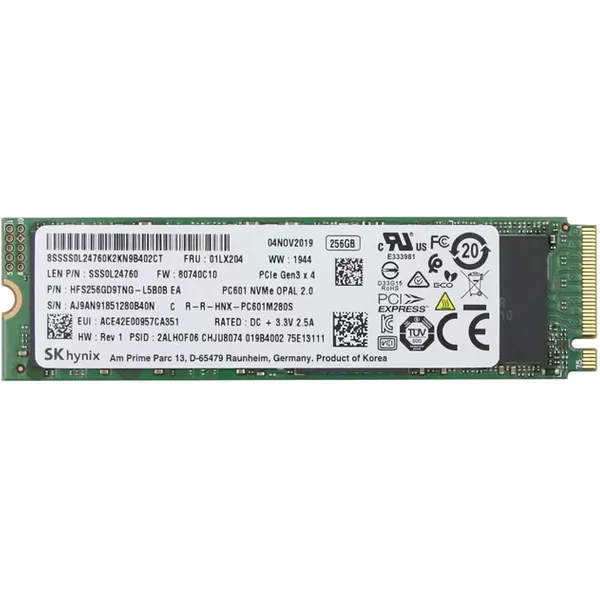 Lenovo 01LX204 | 256GB Triple-Level Cell Pci Express 3.0 X4 Nvme M.2 2280 Solid State Drive-image