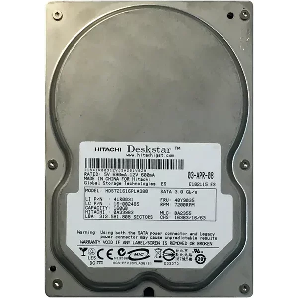 IBM 40Y9035 | 160GB 7200RPM Sata 3Gb/S 8MB Cache 3.5-Inch Hard Drive-image