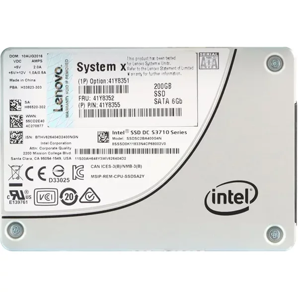 Ibm 41Y8351 | 200GB Multi-Level Cell Sata 6Gb/S 2.5-Inch Solid State Drive For X3530 M4-image