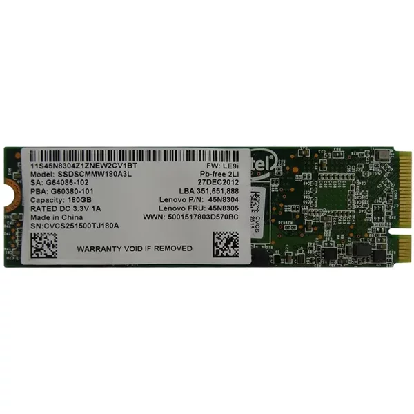 Ibm 45N8304 | 180GB Multi-Level Cell Sata 6Gb/S M.2 2280 Solid State Drive-image