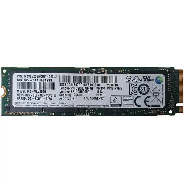 Samsung MZVLV256HCHP-000L2 | PM951 Series 256GB Pci Express Nvme 3.0 X4 M.2 2280 Solid State Drive-image