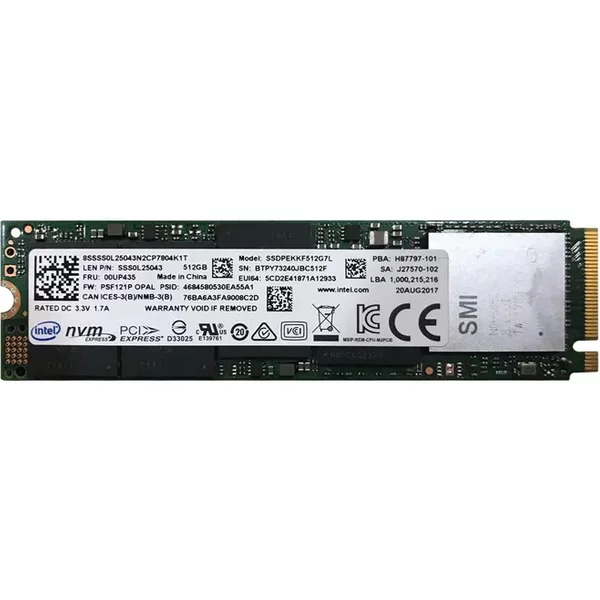 Intel SSDPEKKF512G7L | Pro 6000P 512GB Triple-Level Cell Pci Express 3.0 X4 Nvme M.2 2280 Solid State Drive-image