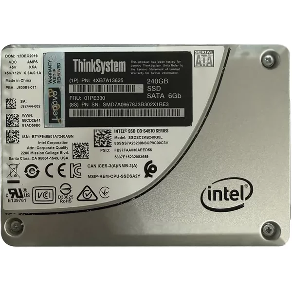 Lenovo 4XB7A13625 | 240GB Tlc Sata 6Gb/S Hot Swap 3.5-Inch Internal Solid State Drive For Thinksystem-image