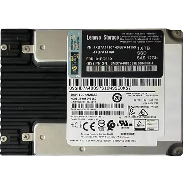 Lenovo 4XB7A14107 | 1.6TB Sas 12Gb/S Hot Swap (Sed Fips) 2.5-Inch Internal Solid State Drive For Thinksystem De Series-image