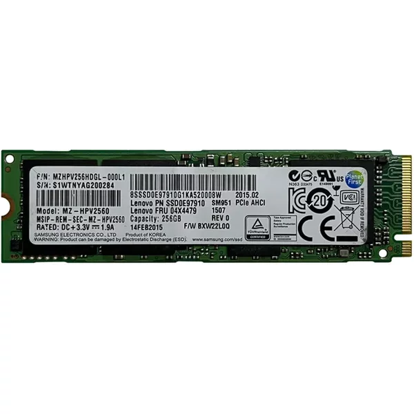 Samsung MZ-HPV2560 | SM951 256GB Multi-Level Cell Pci Express Nvme 3.0 X4 M.2 2280 Solid State Drive-image