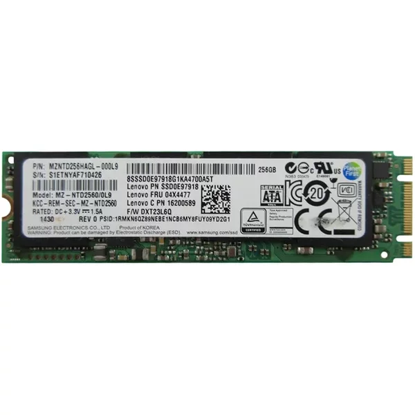Samsung MZ-NTD2560/0L9 | PM841 Series 256GB Triple-Level Cell Sata 6Gb/S M.2 2280 Solid State Drive-image